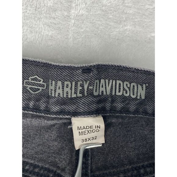 Harley-Davidson Jeans Mens Black Size 38x32 (36x31 Measured) - Picture 4 of 16